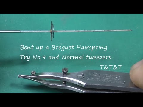 Hairspring②  Make a Breguet hairspring. How to bent up. 巻き上げヒゲの巻き上げ方