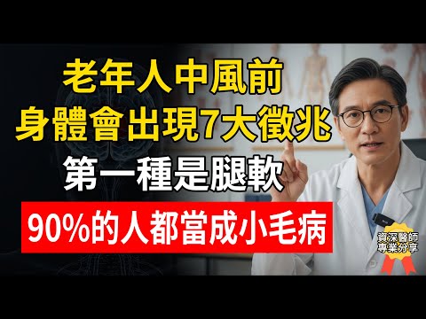 老年人中風前身體會出現7大徵兆！第一種是腿軟，90%的人都當成小毛病！
