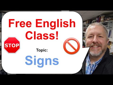 Let's Learn English! Topic: Signs! 🛑🚧🚸