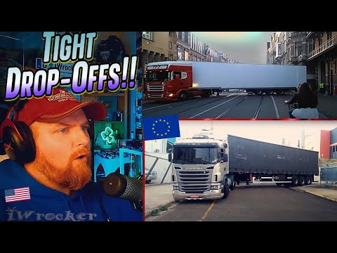 American Amazed by Skilled European Truck Drivers...