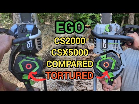 Ego 20" CS2000 vs CSX5000 - compared, torture tested and reviewed.  The best chainsaw isn't obvious