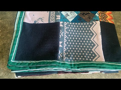 Плед из трикотажа без стежки.