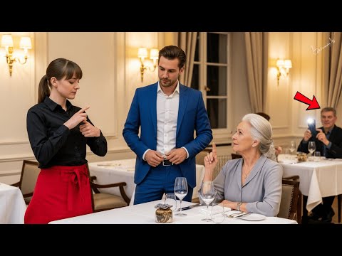 Schüchterne Kellnerin Grüßt Die Taube Mutter Des Milliardärs —Ihre DGS Lässt Alle Erstarren Im Saal…