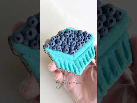 🫐Satisfying fruit cookie decorating #cookiedecorating #cookies #royalicing