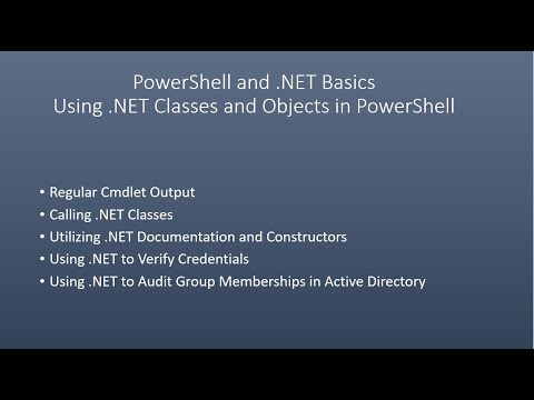 PowerShell and .NET Basics Using .NET Classes and Objects in PowerShell