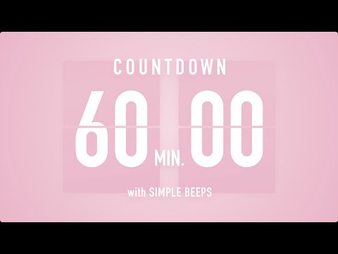 60 Minute Countdown Timer πΈ Flip Clock with Simple Beeps π