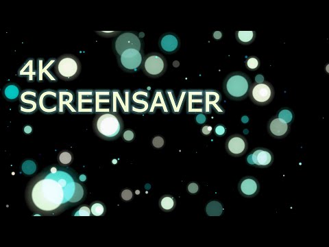 4k Relaxing Screensaver. Circular Blue & Yellow Particles Moving. Free footage, virtual background!