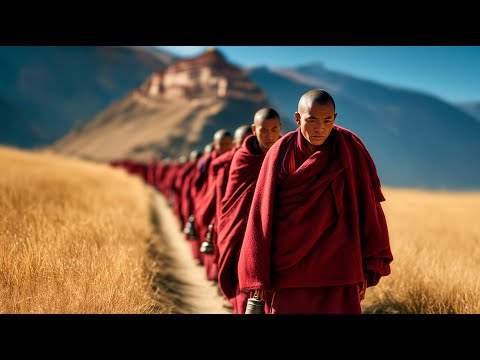 Tibetan Monks - Powerful Mantra Prayer in Yarlung Valley | Healing Tibetan Meditation Music