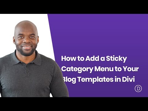 How to Add a Sticky Category Menu to Your Blog Templates in Divi