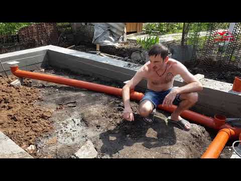 Устройство канализации в бане