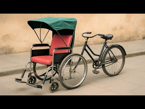 From A Wheelchair That Was No Longer Used, I Made It Into A Cyclo To Make Transportation Easier.