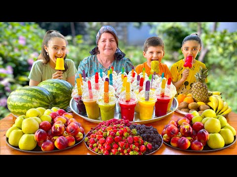 Homemade FRUIT ICE - Children Cannot Give Up This Taste! Popsicles Recipe.
