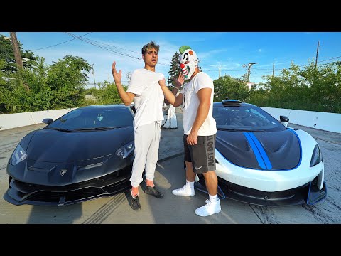 SCARY CLOWN RACED ME! (Lamborghini Aventador SVJ vs McLaren 600LT)