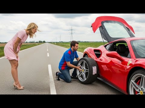 Mecánico desempleado ayuda a millonaria con llanta ponchada; al día siguiente ella cambia su vida