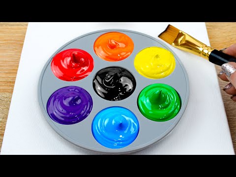 How to Draw Easy Landscape Painting｜Acrylic Painting Tutorial