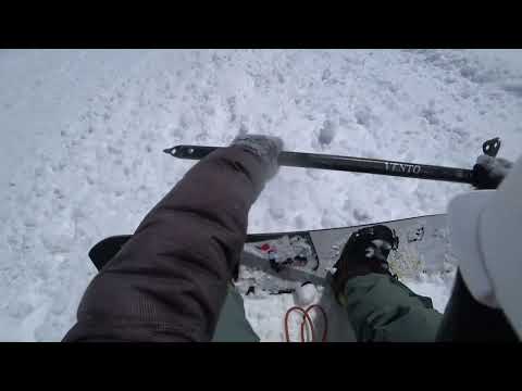 Спуск с вершины Эльбруса 5642 на сноуборде, 8 мая