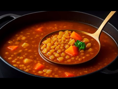 Lentil soup that drives everyone crazy! The family requests this soup every week!