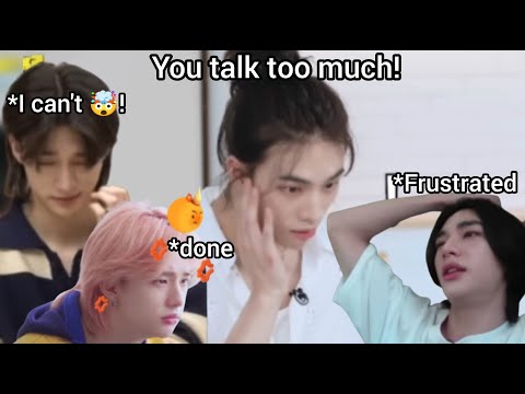 Hwang Hyunjin being DONE with Stray Kids for 8 minutes straight