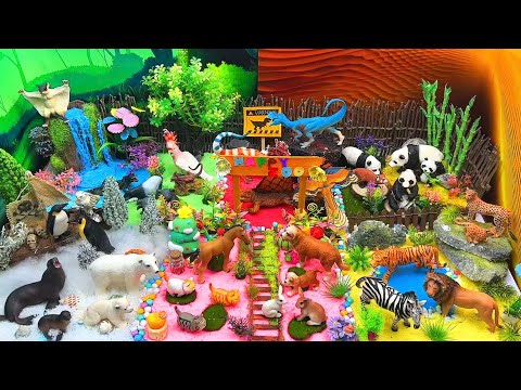 Explore HAPPY ZOO Animals π¦πΌπ¦ | DIY Animal Diorama