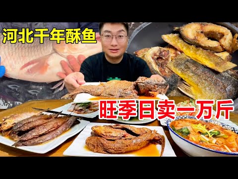 河北邯郸，千年美食广府酥鱼，大鲤鱼焖煮7小时，吃鱼不吐刺 丨Crisp fish #麦总去哪吃