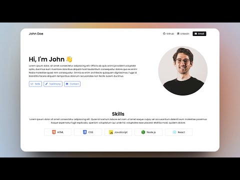 Build a Responsive Personal Portfolio with HTML & CSS | Full Beginners Tutorial 🔥🚀