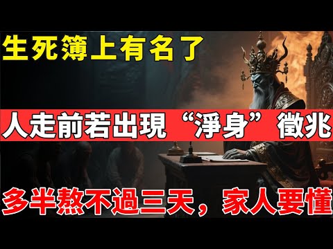 生死簿上有名了：人走前若出現“淨身”徵兆，多半熬不過三天，家人要懂#佛光心境#佛陀#佛學#佛教#禪修#佛法智慧#佛教故事#佛教文化