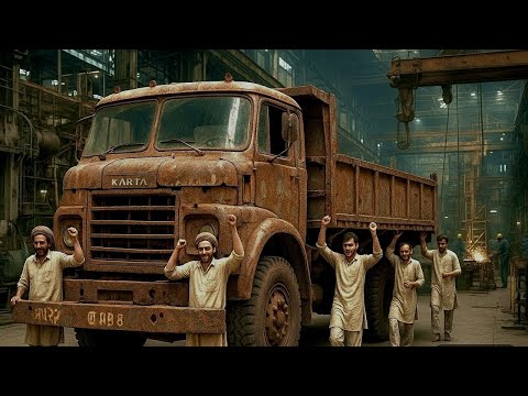 Extremely Process of Dumper Truck Body Making Production Inside The Local WrokShop