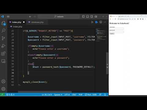 PHP registration form project