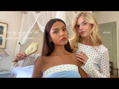 ASMR With My Model Friend In France ♡ Gentle Hair Play, Head Massage, Guided Relaxation ⋆˙⟡