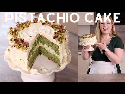 Pistachio Cake with Pistachio Buttercream | Bonni Bakery