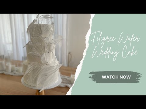 3 Tier Wedding Cake | Wafer Paper Filigree Decoration | Easy Wedding Cake Design