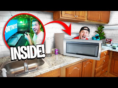 Secret Hidden Microwave Entrance to Epic GAMING FORT!