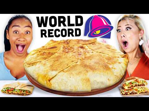 Making The World's Largest Taco Bell Crunchwrap Supreme! Ft. RainaIsCrazy