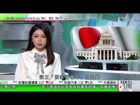 無綫TVB 0200新聞報道｜王毅：續與柬埔寨合作打擊網賭電詐｜日本眾議院表決通過設立「國家情報局」法案 分析認為直接衝擊和平憲法｜秘魯總統推遲採購美國F-16戰機 防長及外長不滿相繼辭職｜TVB
