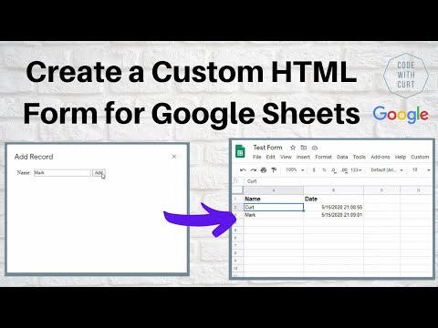 Create a Custom HTML Form for Google Sheets using Google Apps Script.