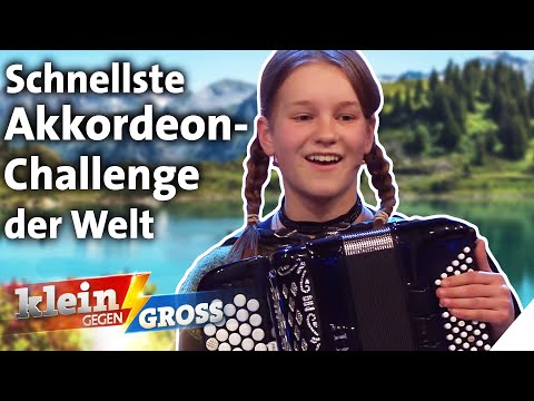Kann Ronja schneller Akkordeon spielen als der slowenische Virtuose Tomaz Hribar? | Klein gegen Groß