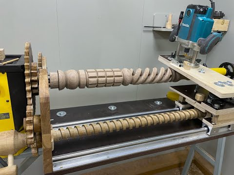 Изготовление приспособления для "витых" болясин. /Device for the manufacture of twisted balusters.