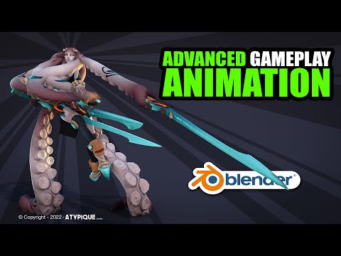 Octopus character Gameplay animation in Blender