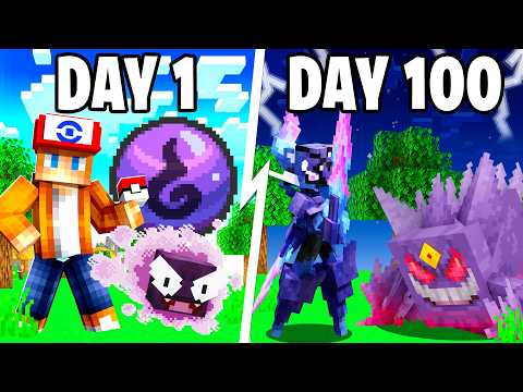 I Spent 100 DAYS as a GHOST TRAINER in Pokémon Minecraft Vs my Rival! (Duos Cobblemon)