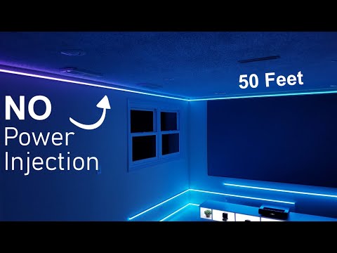 50 Feet of LEDS on Room Ceiling - NO POWER INJECTION 😮