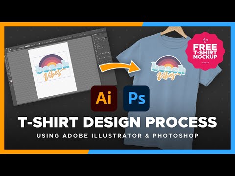 Simple T-Shirt Design Process | Adobe Illustrator & Photoshop 2021