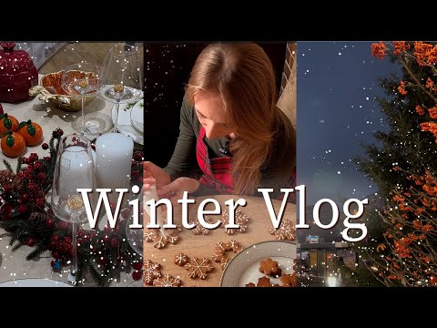 Winter VLOG: спокойное зимнее утро, покупки, рецепт новогоднего пряничного венка, медленная прогулка