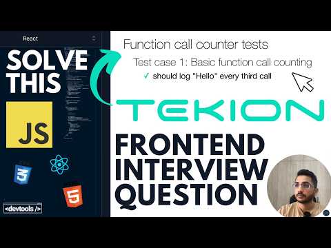 Tekion Frontend Interview Question - Function Call Counter