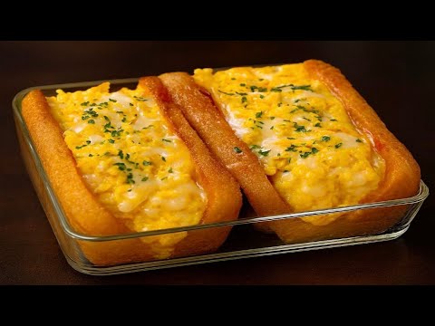 A delicious recipe for toast with eggs: it’s so delicious and so easy.