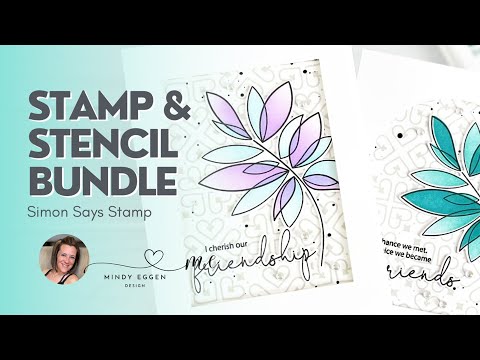Friendship Leafy Cluster Stamp & Stencil Bundle: Simon Says Stamp