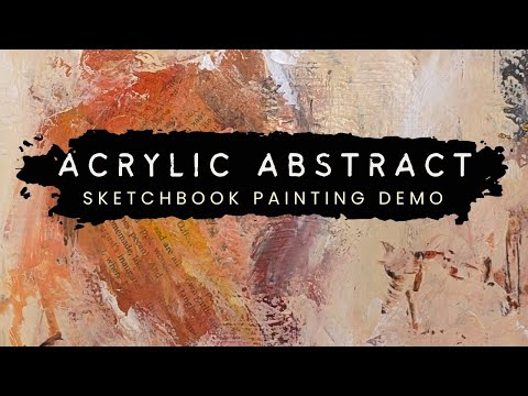 Acrylic Abstract Sketchbook Painting Demo #abstractpainting #acrylicpainting