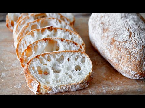 How to make ciabatta bread recipe (No-knead bread) chewy and delicious!, lunch bread｜Brechel