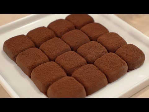 단 2가지 재료로 초간단! 선물하기 좋은 쫀득한 연유초콜릿만들기 (종이컵계량)