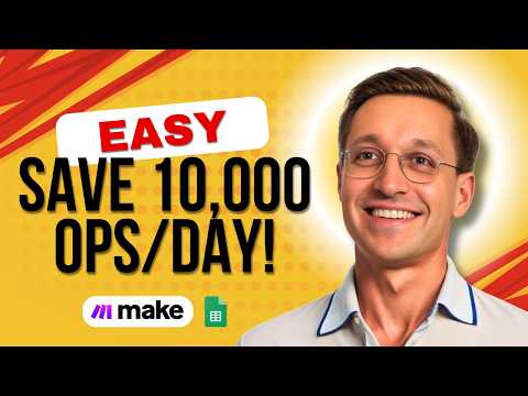 How I Save 10,000 Make.com Operations/Day (Easiest Method!)