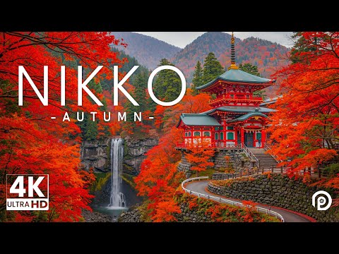 Nikko, Japan in Autumn 4K - Amazing Beautiful Nature Scenery with Relaxing Music
